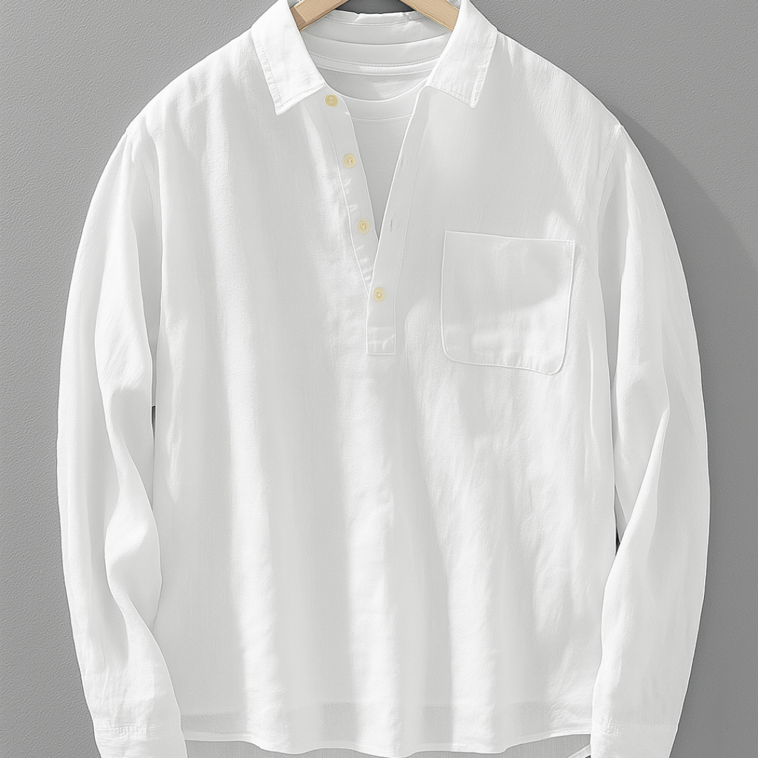 Button Linen Long Sleeve Shirt