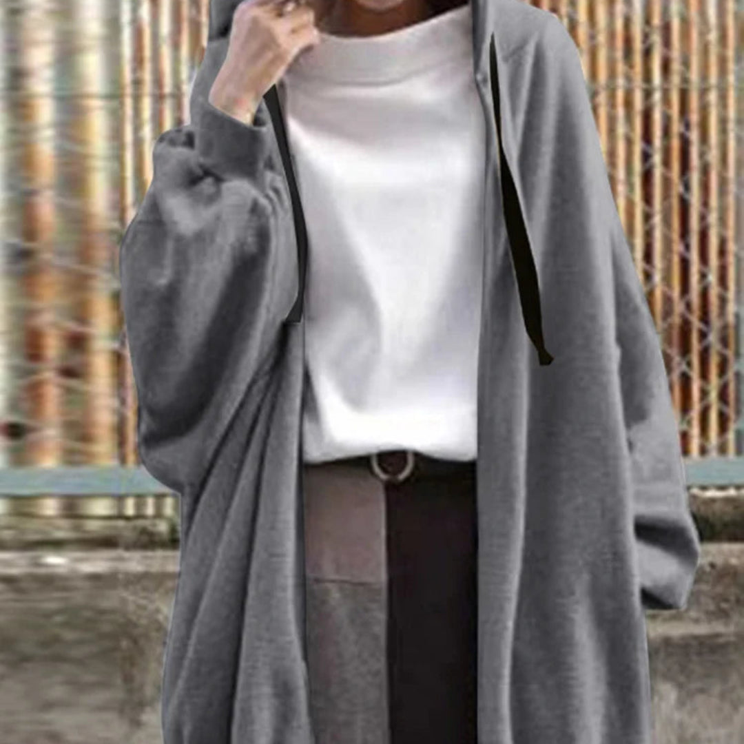 Oversized Zipper Fleece Hoodie