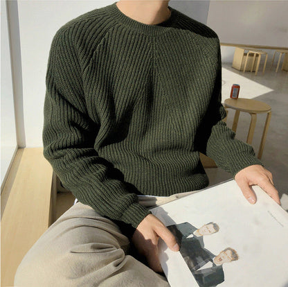 Ribbed Korean Knit Pullover