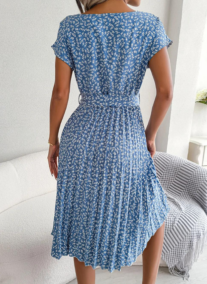 Pleated Mid Length Dress