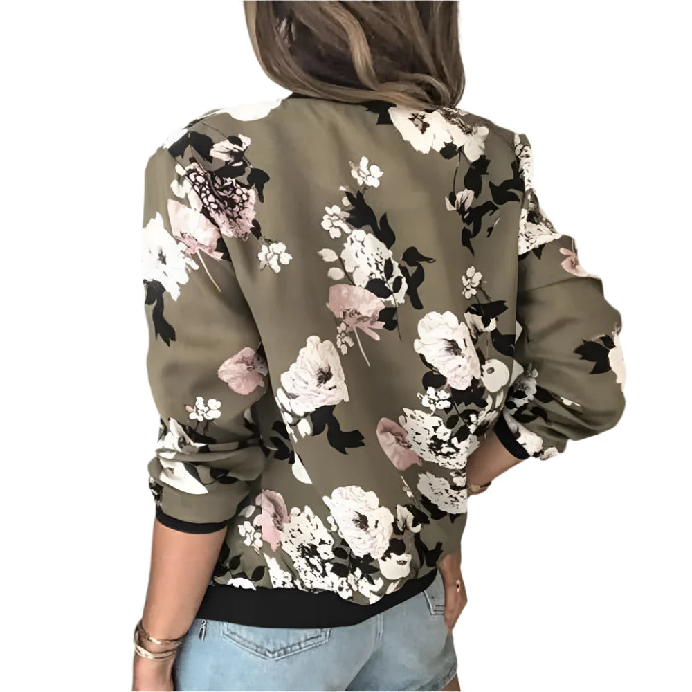 Chic Floral Slim Fit Jacket