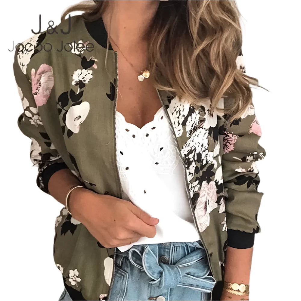 Chic Floral Slim Fit Jacket