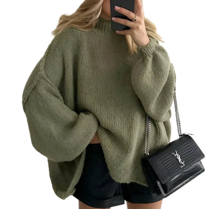 Long Loose Fit Knitted Pullover