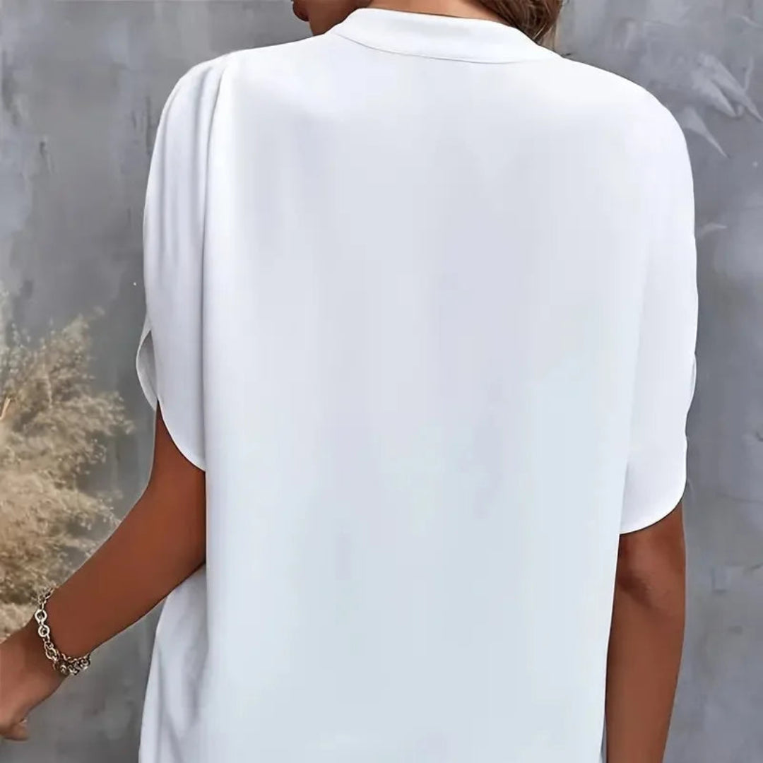 Vneck Short Sleeve Blouse
