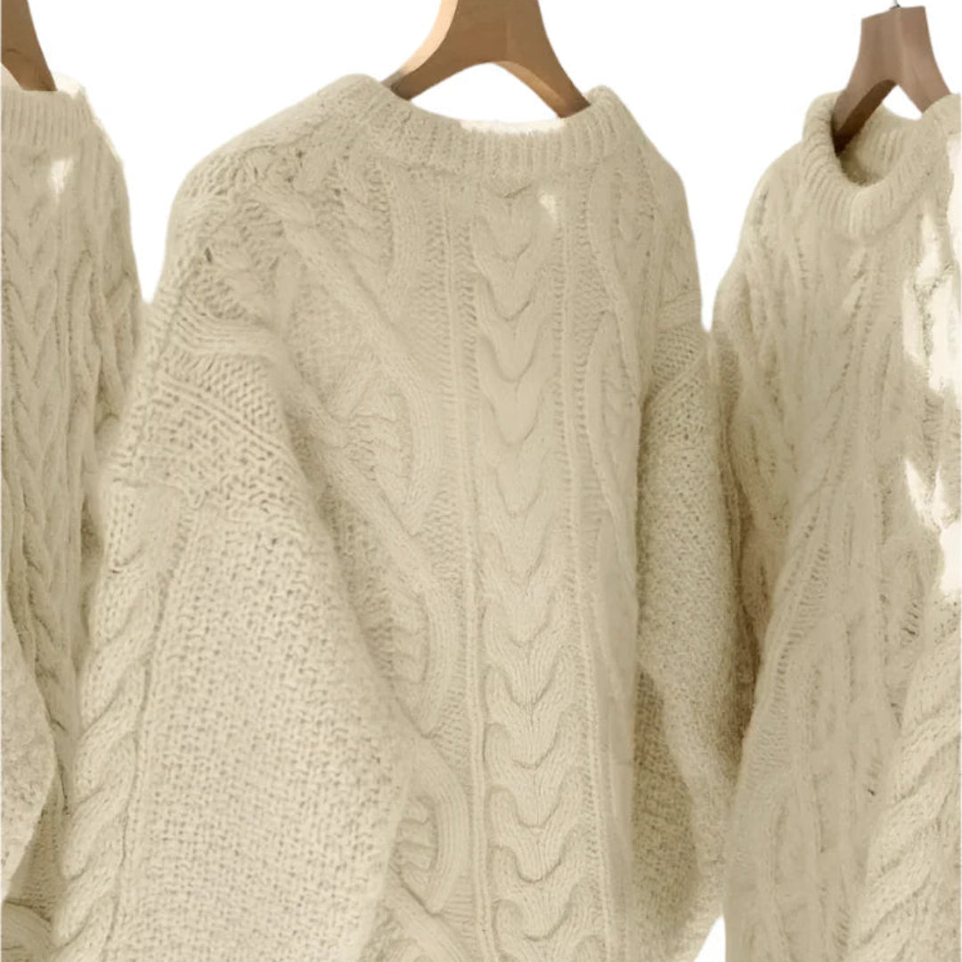 Twisted Wool Knitted Pullover