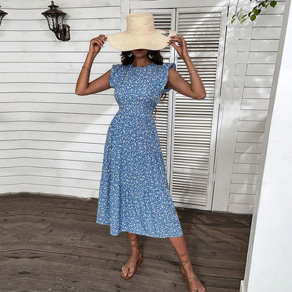 Sleeveless High Waist Long Dress