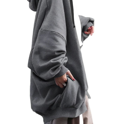 Oversized Zipper Fleece Hoodie