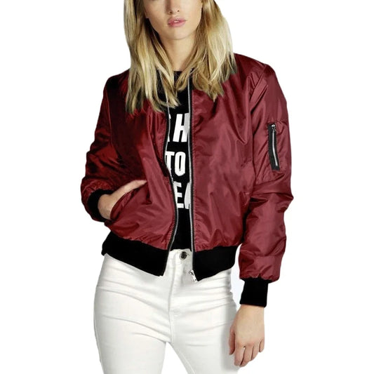 Slim Fit Bomber Style Jacket