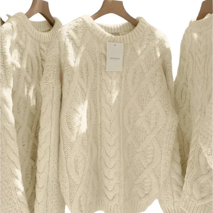Twisted Wool Knitted Pullover