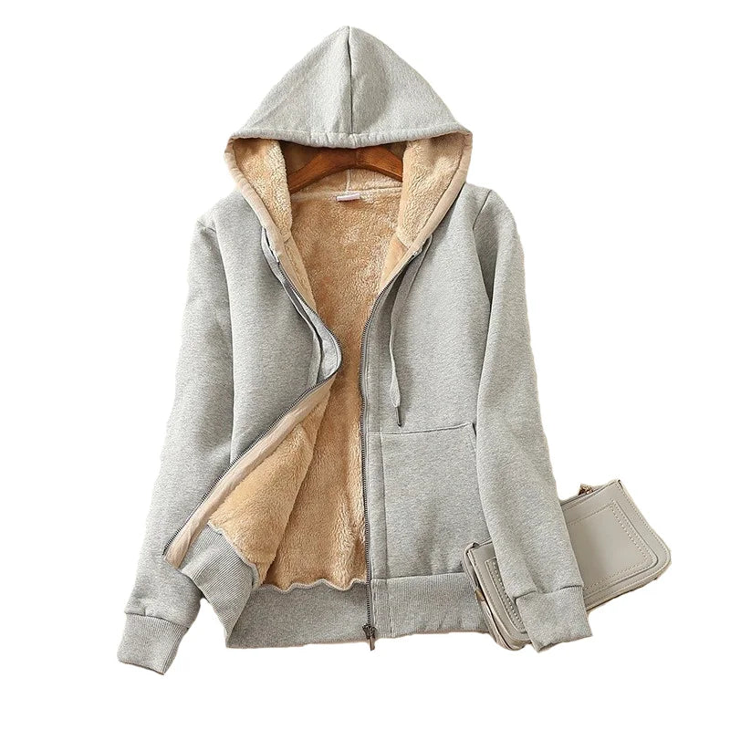 Zippered Fleece Lined Jacket