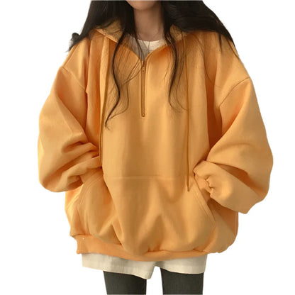 Half Zip Oversized Hoodie