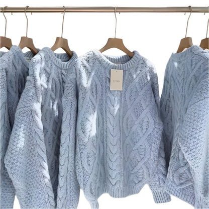 Twisted Wool Knitted Pullover