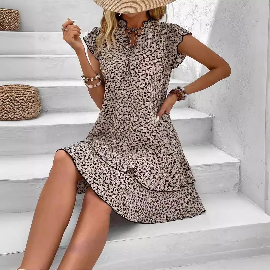 Double Ruffle Mini Dress