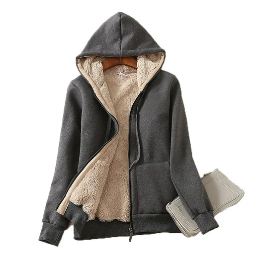 Zippered Fleece Lined Jacket