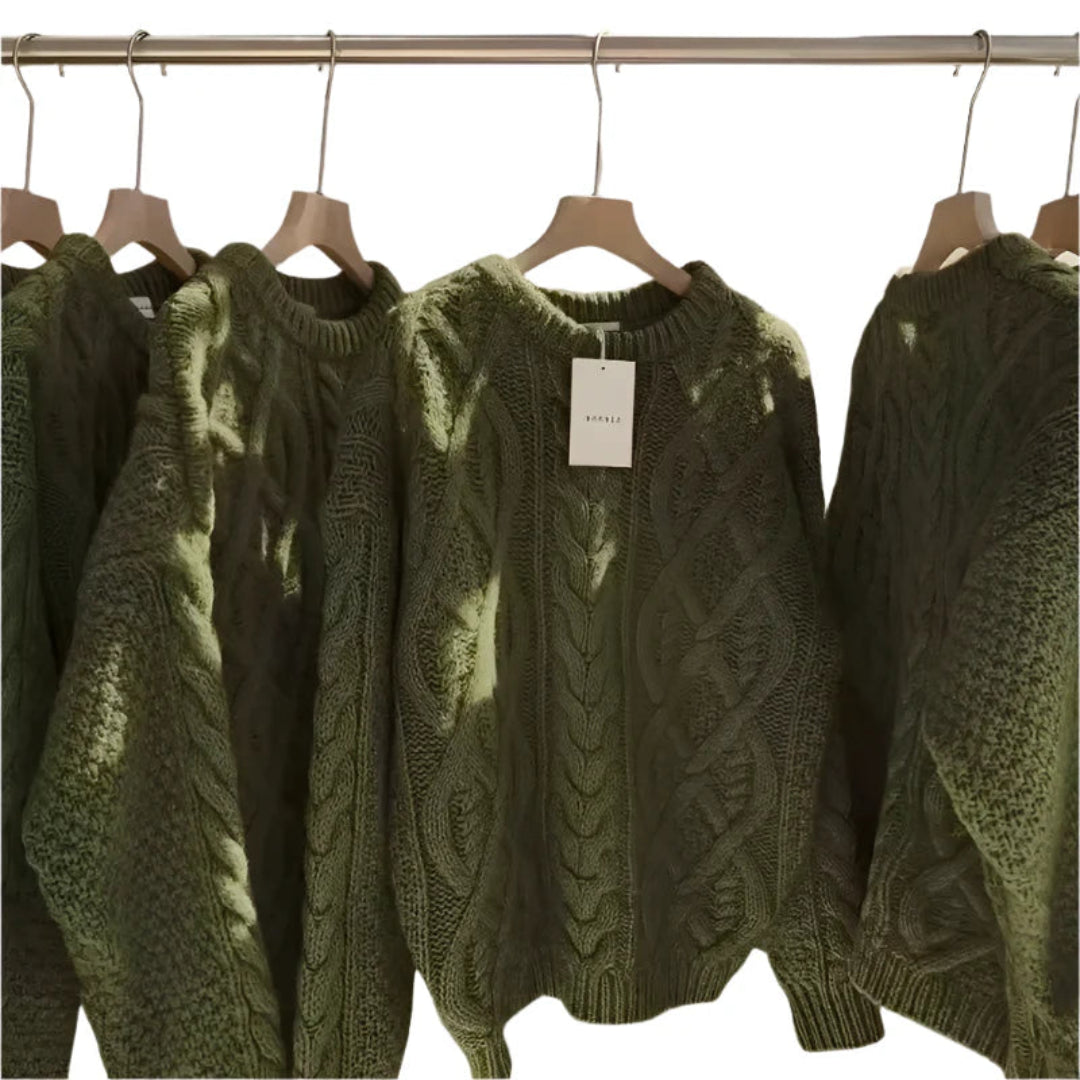 Twisted Wool Knitted Pullover