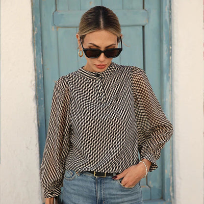 Chiffon Long Sleeve Blouse