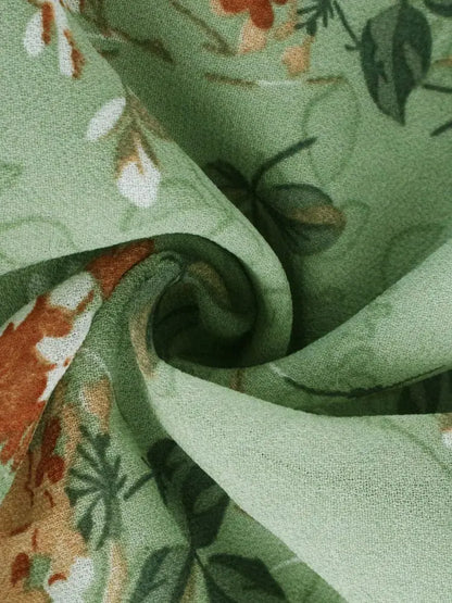 Short Sleeved Mini Chic Printed Floral Dress