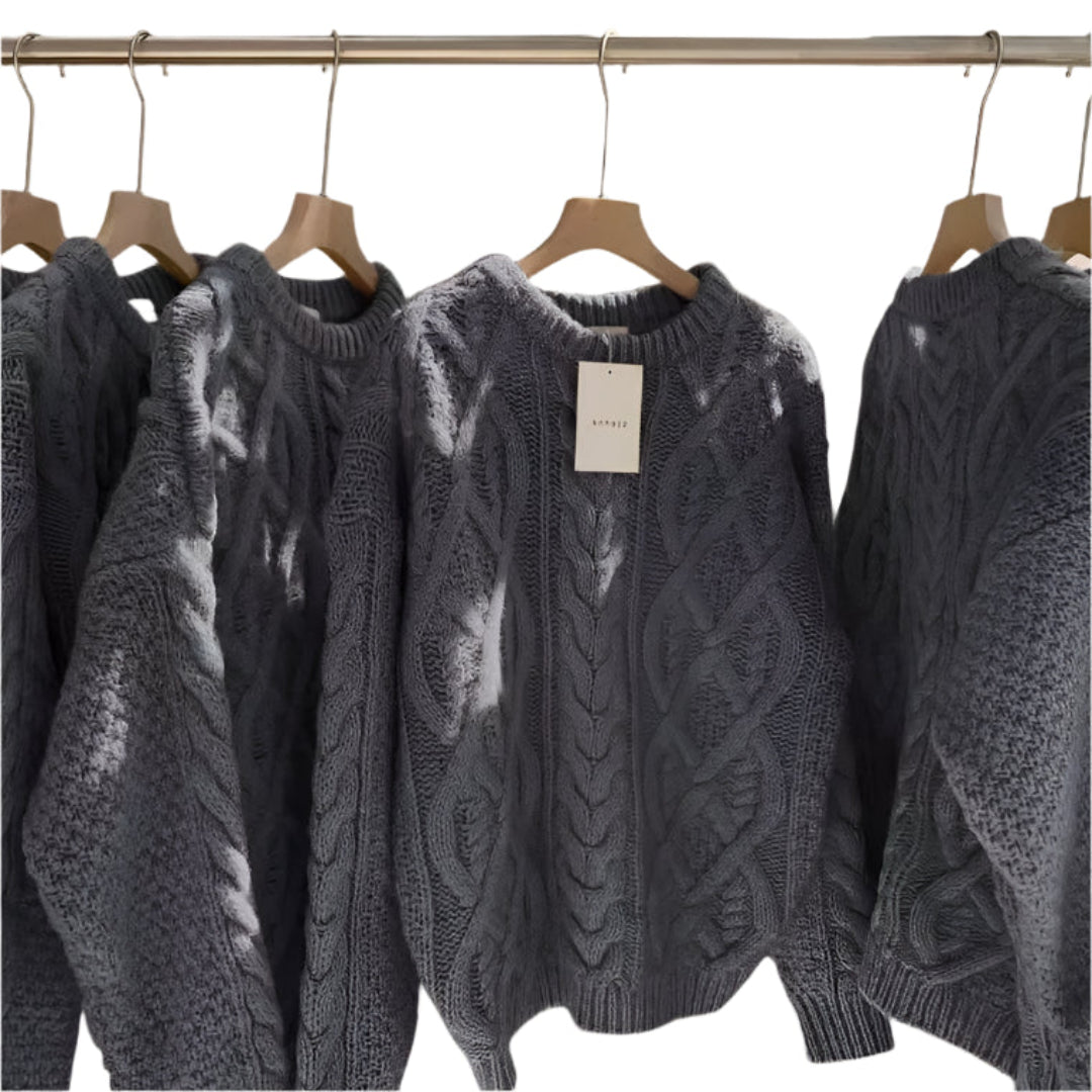 Twisted Wool Knitted Pullover