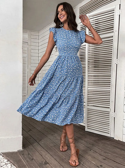 Sleeveless High Waist Long Dress