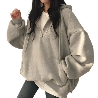 Half Zip Oversized Hoodie